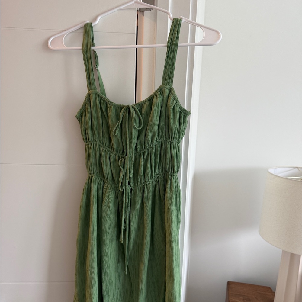Abercrombie & Fitch Green Textured Dress